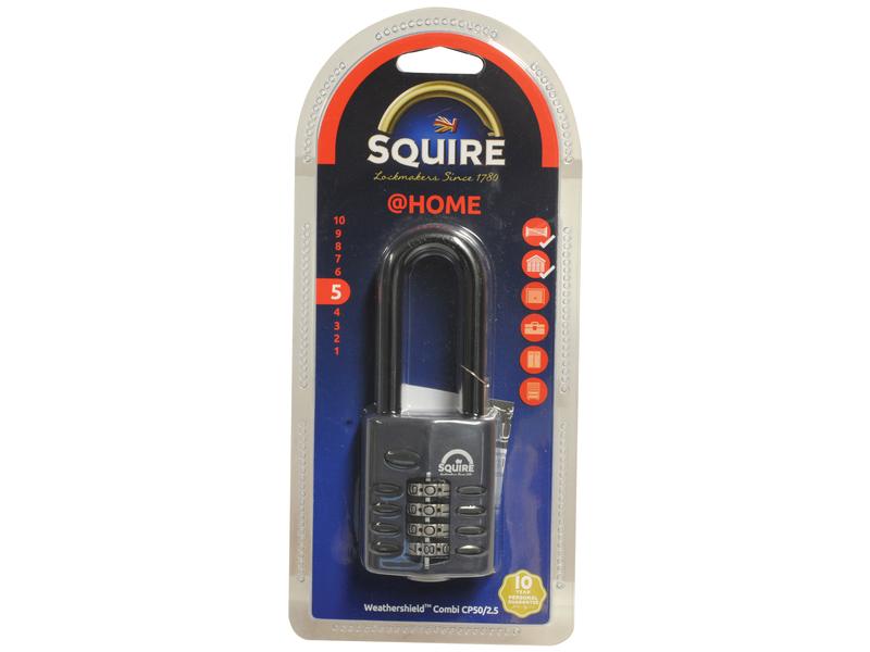 Squire Recodable CP-kombinasjonshengelåser - Trykkstøpt, Husbredde: 50mm (Sikkerhetsklasse: 5)