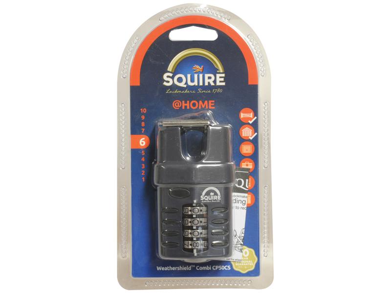 Squire Recodable CP Combination Padlock - Die Cast, Body width: 50mm (Security rating: 6)