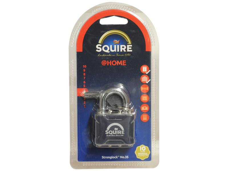 Squire Stronglock Pin Tumbler Padlock - Acciaio, Larghezza corpo: 38mm (Livello Sicurezza: 4)