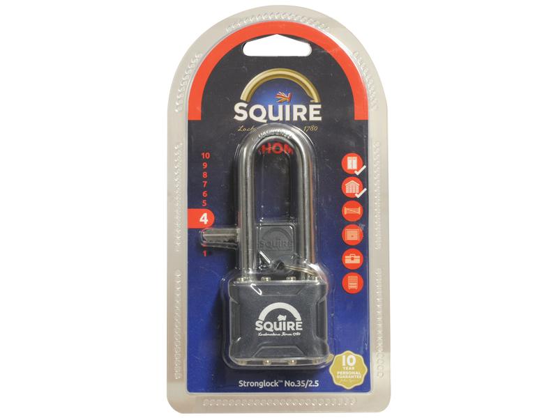 Squire Stronglock Pin Tumbler Padlock - Acciaio, Larghezza corpo: 38mm (Livello Sicurezza: 4)