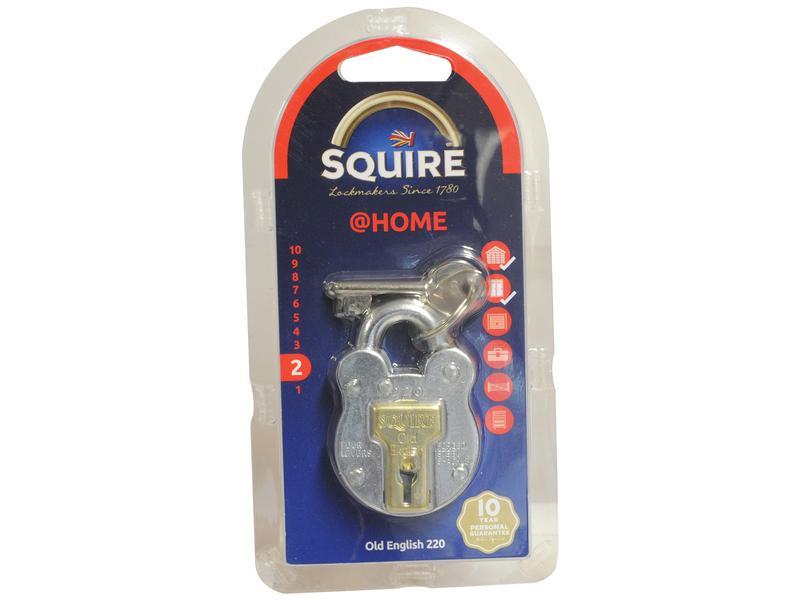 Squire Old English Padlock - Steel, Body width: 38mm (Security rating: 2)