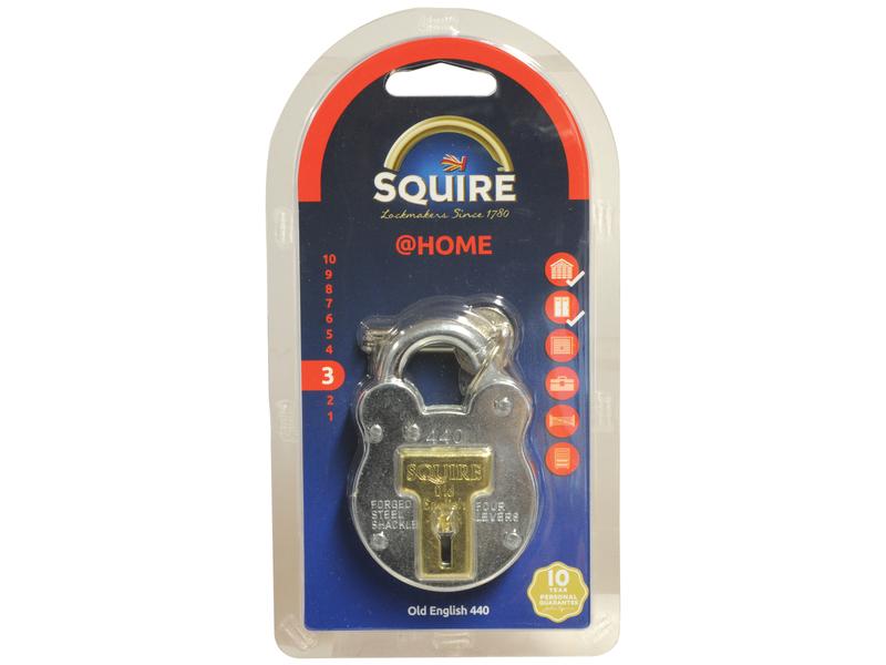 Squire Old English Padlock - Aço, Largura da estrutura em: 51mm (Classificação de segurança: 3)