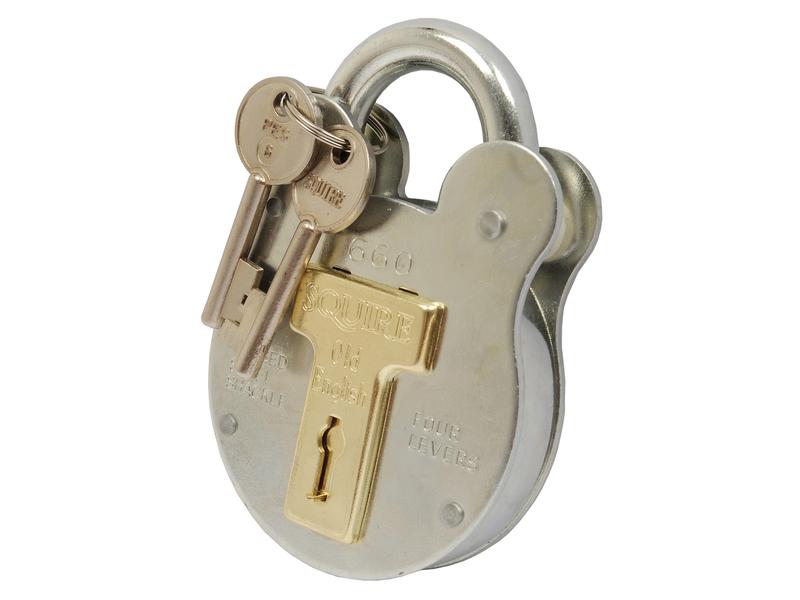 Squire Old English Padlock - Steel, Body width: 64mm (Security rating: 3)