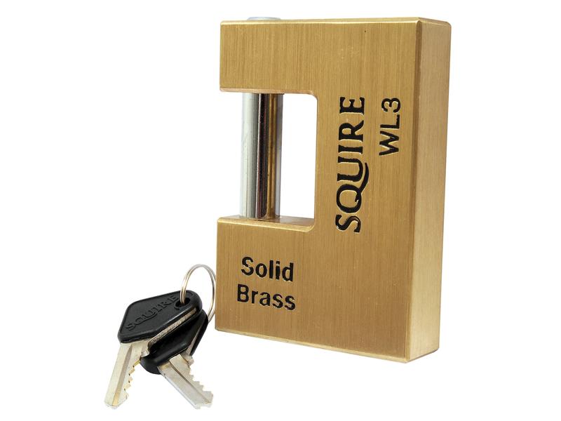 Squire Warehouse Padlock - Brass, Body width: 90mm (Security rating: 5)