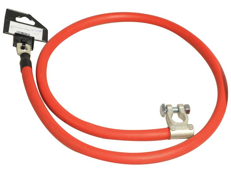 Batteriledning - positiv (klemme) - rød PVC, Positiv (Klemme) Lengde: 450mm