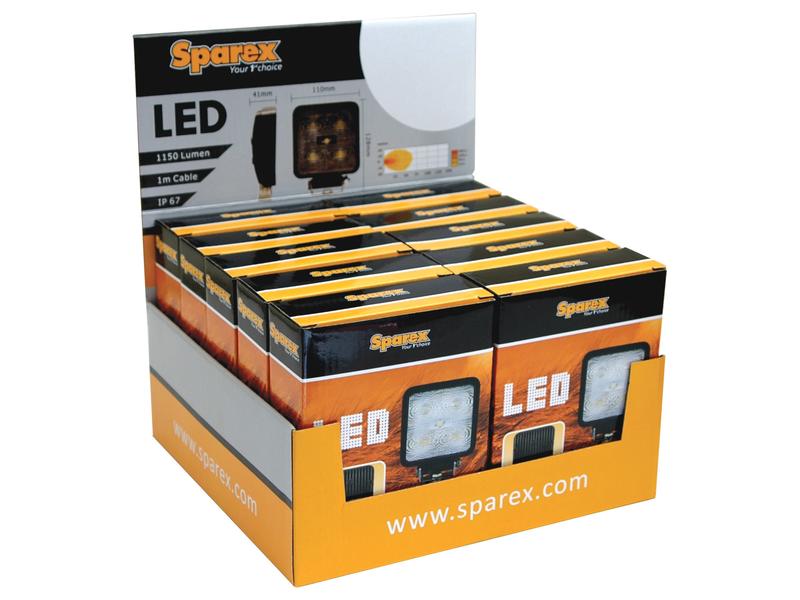 LED Work Light, Interference: Not Classified, 1800 Lumens, 10-30V (Display pack 10 pcs.)