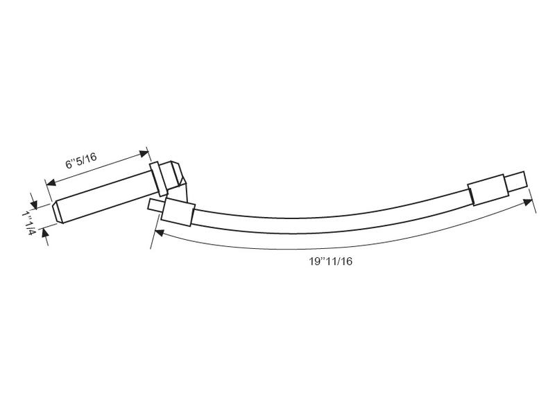 Drawbar pin locking 31x150x350mm