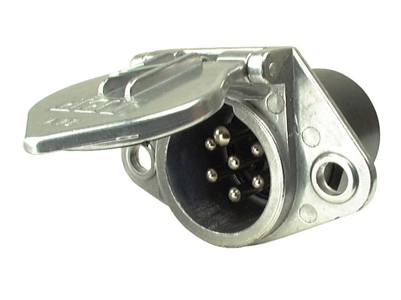 7 Pin Trailer Socket Bolt-on (Aluminium)