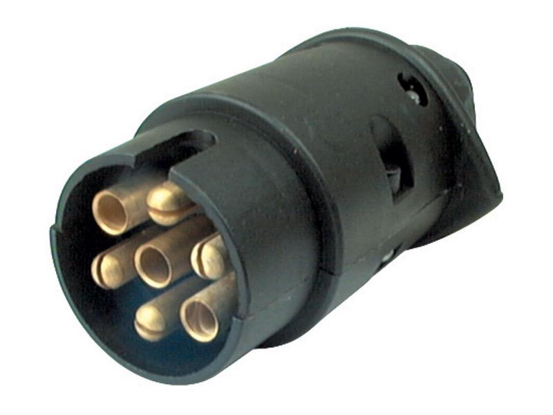 7 Pin Trailer Plug Male with Spade Connectors (Plastic) 12v