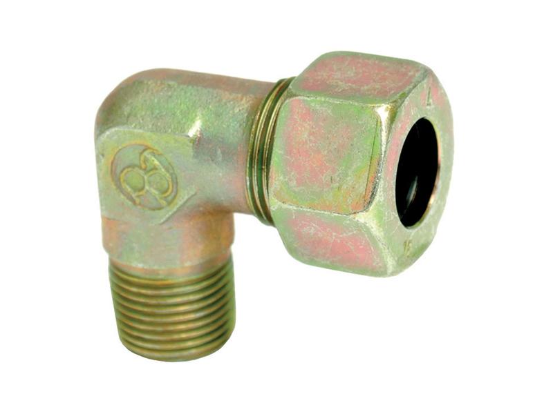 Hydraulic Metal Pipe Angled Stud Coupling G.E.V. 15L - M18 x 1.5 90 compact