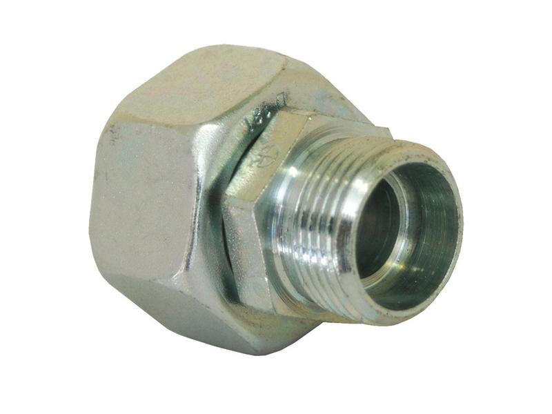 Hydraulic Metal Pipe Step Adaptor 15L - 12L - Sparex Part S.34282