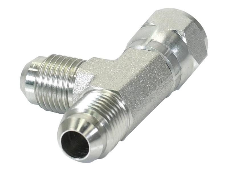Hydraulisches T-Stück 9/16\'\' JIC Stecker x 9/16\'\' JIC Drehbare Buchse x 9/16\'\' JIC Stecker Bild 1