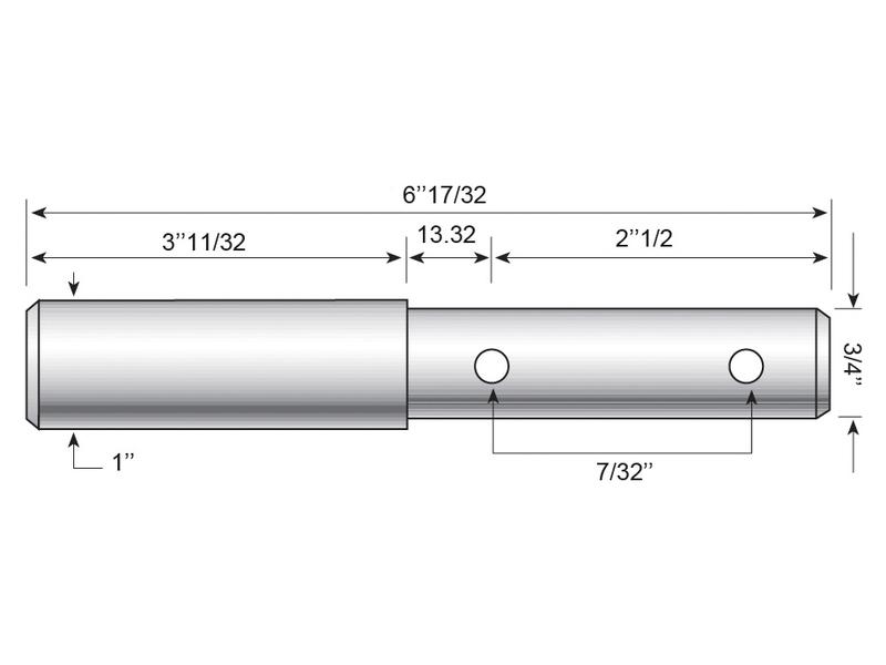 Top link pin Dual category 19 25mm Cat.1/2