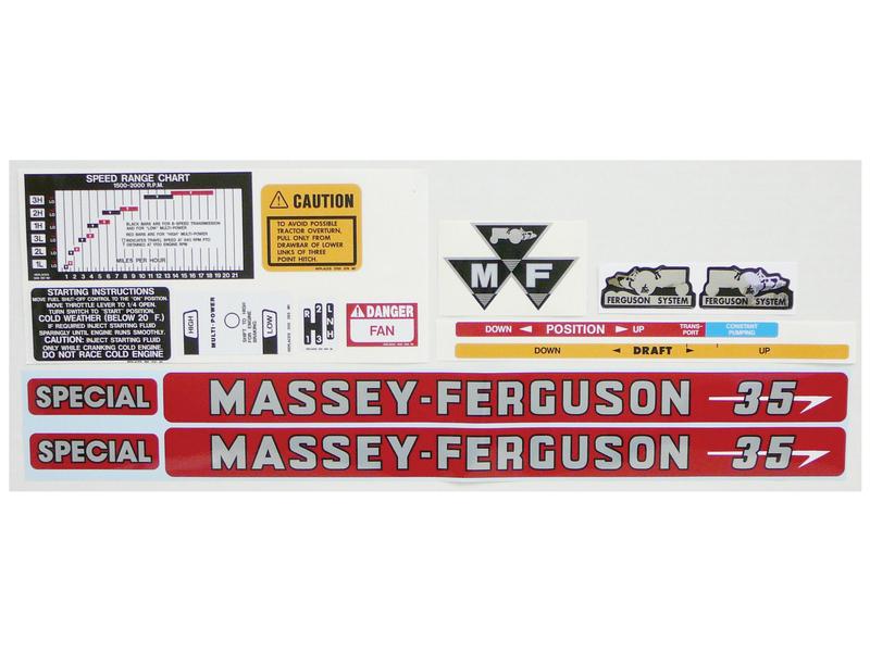 Decal - Massey Ferguson 35 Special Image 1