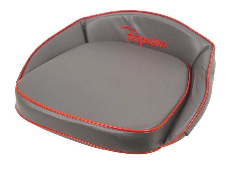 Seat Cushion - Grey with Red Trim