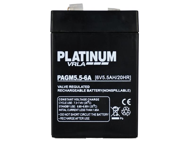 Battery PAGM5.5-6A| , 6V, AH Capacity @20HR: 5.5