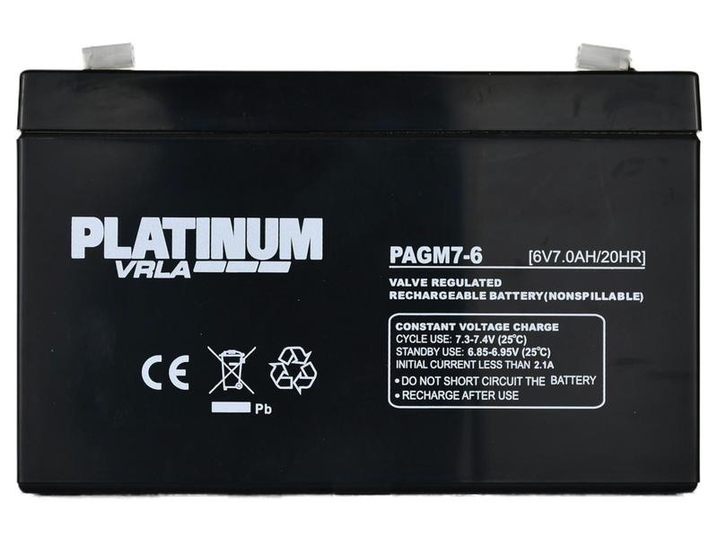 Battery PAGM7-6| , 6V, AH Capacity @20HR: 7