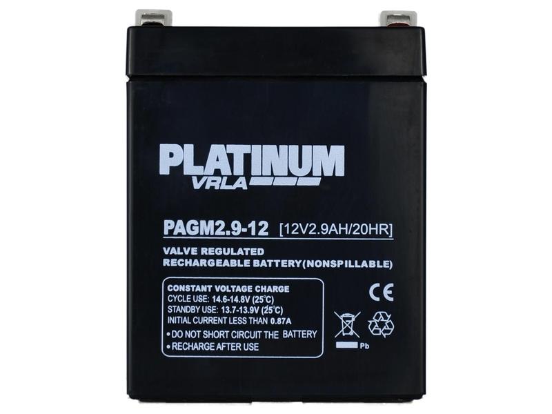 Battery PAGM2.9-12| , 12V, AH Capacity @20HR: 2.9