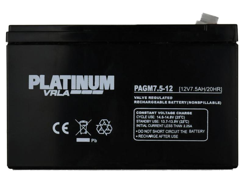 Battery PAGM7.5-12| , 12V, AH Capacity @20HR: 7.5