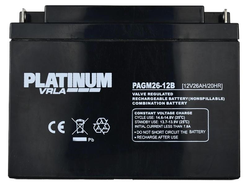 Battery PAGM26-12B| , 12V, AH Capacity @20HR: 26
