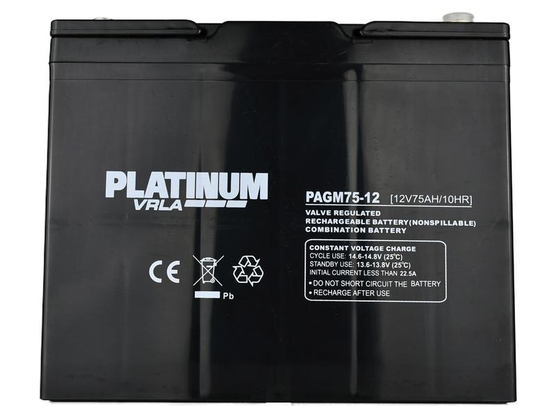 Battery PAGM75-12| , 12V, AH Capacity @20HR: 75