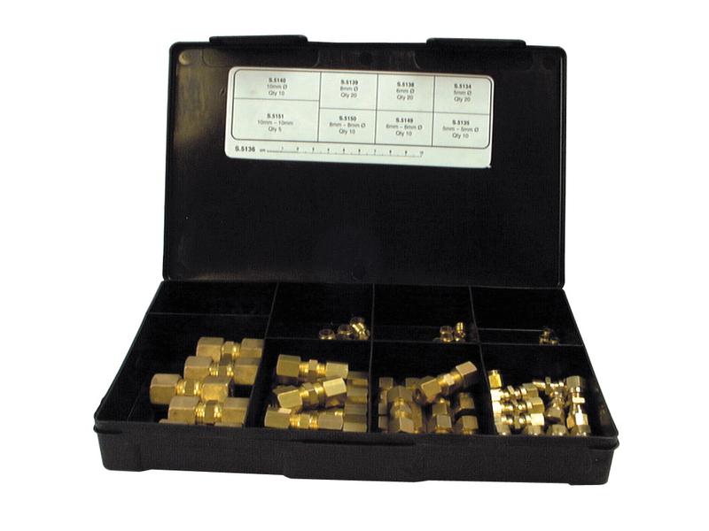 Brass Fuel Line Olives & Fittings (Various Metrico) (Assortimento Handipak 105 pz.)