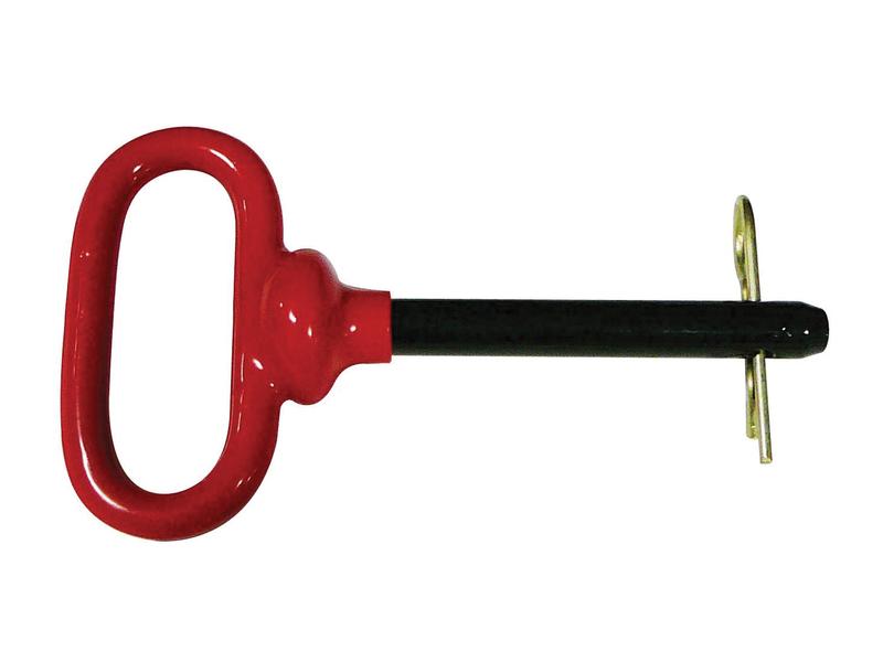 Red Handle Hitch Pin with Grip Clip, Pin Ø1/2\'\', Working length: 3-5/8\'\'.