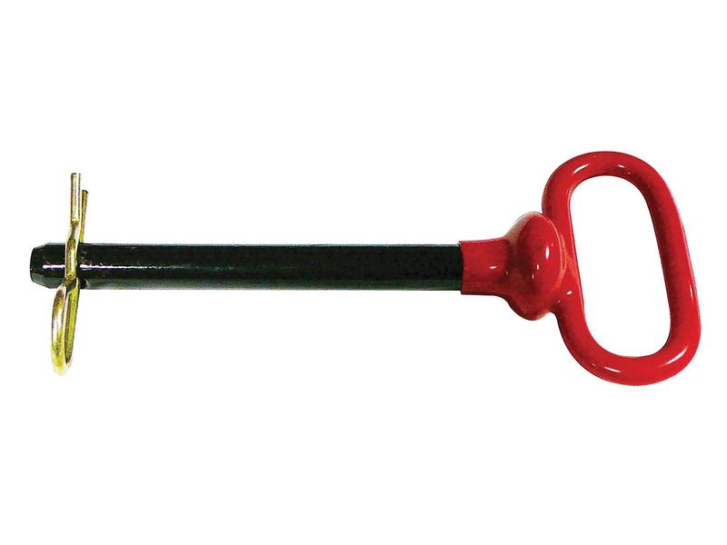 Red Handle Hitch Pin with Grip Clip, Pin Ø5/8\'\', Working length: 5-1/2\'\'.