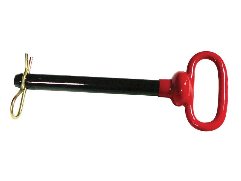Red Handle Hitch Pin with Grip Clip, Pin Ø3/4\'\', Working length: 6-1/2\'\'.