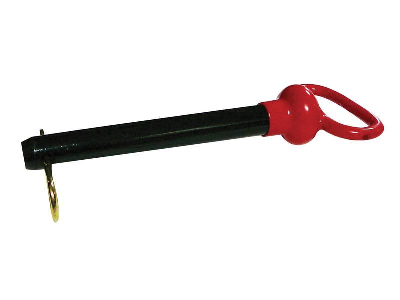 Red Handle Hitch Pin with Grip Clip, Pin Ø7/8\'\', Working length: 6-1/2\'\'.