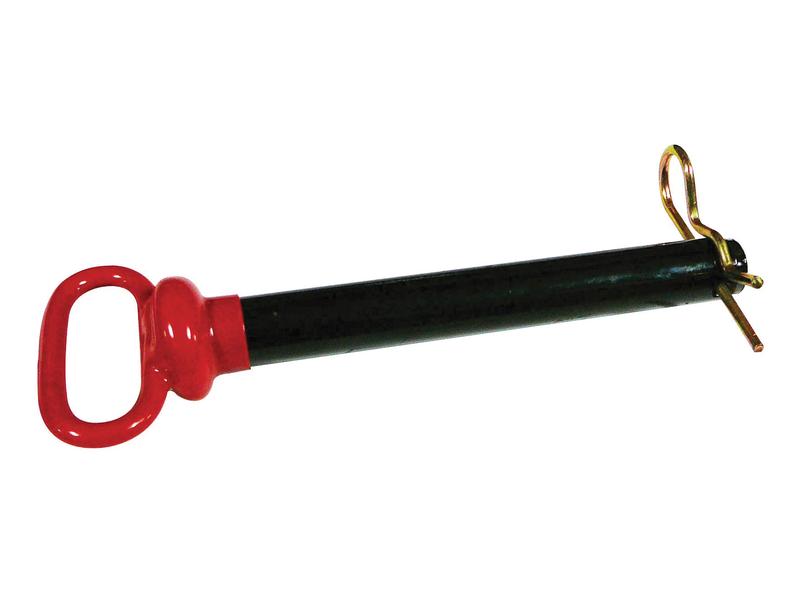 Red Handle Hitch Pin with Grip Clip, Pin Ø1-1/8\'\', Working length: 8-1/2\'\'.