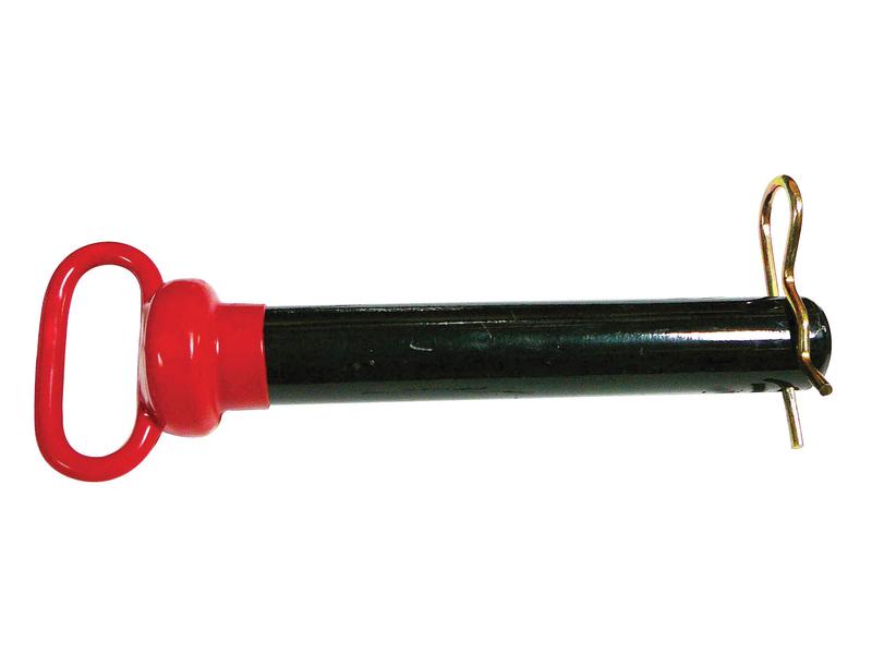 Red Handle Hitch Pin with Grip Clip, Pin Ø1-1/2\'\', Working length: 8-1/2\'\'.