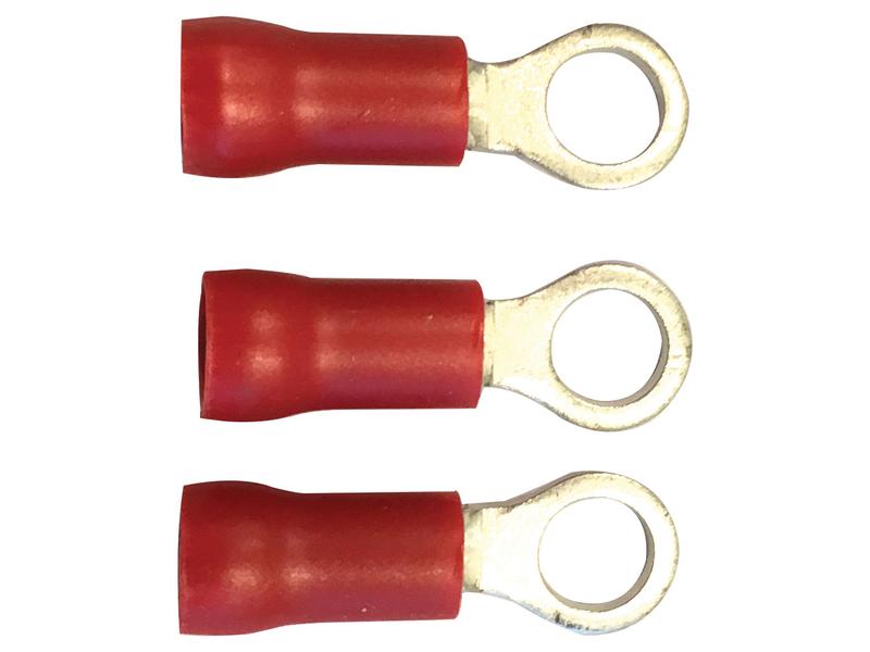 Kabelschoen Ring, enkele trekontlasting,, Ø4.3mm, Rood (0.5 - 1.5mm) Afbeelding 1