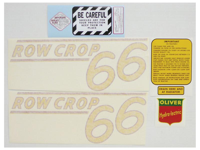 Decal Set - White Oliver 66 Rowcrop