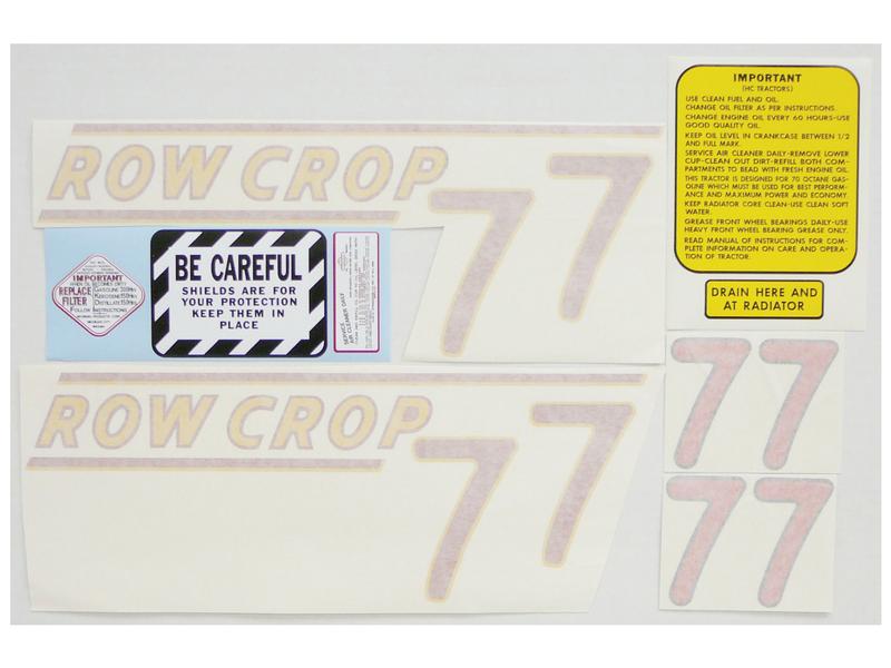 Decal Set - White Oliver 77 Rowcrop