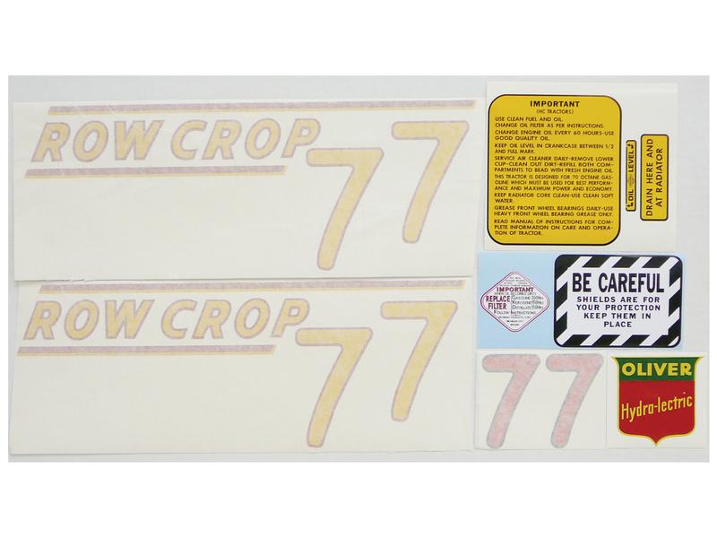 Decal Set - White Oliver 77 Rowcrop Image 1