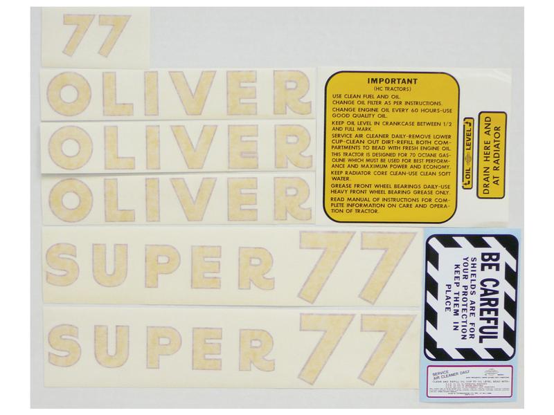 Decal - White Oliver Super 77 Image 1