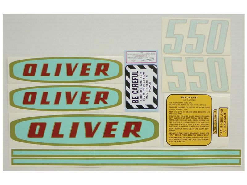 Decal Set - White Oliver 550 (Gas)