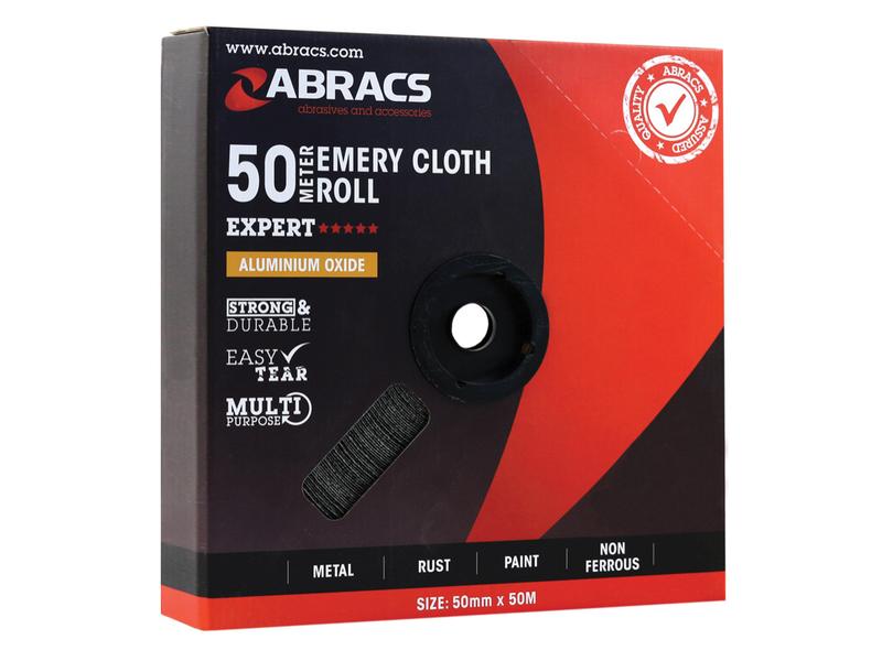 Emery Cloth Roll Grit P60, Medium (50mm. x 50m.)