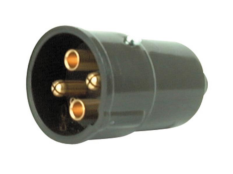 4 Pin Auxiliary Plug Male (Black Plastic)