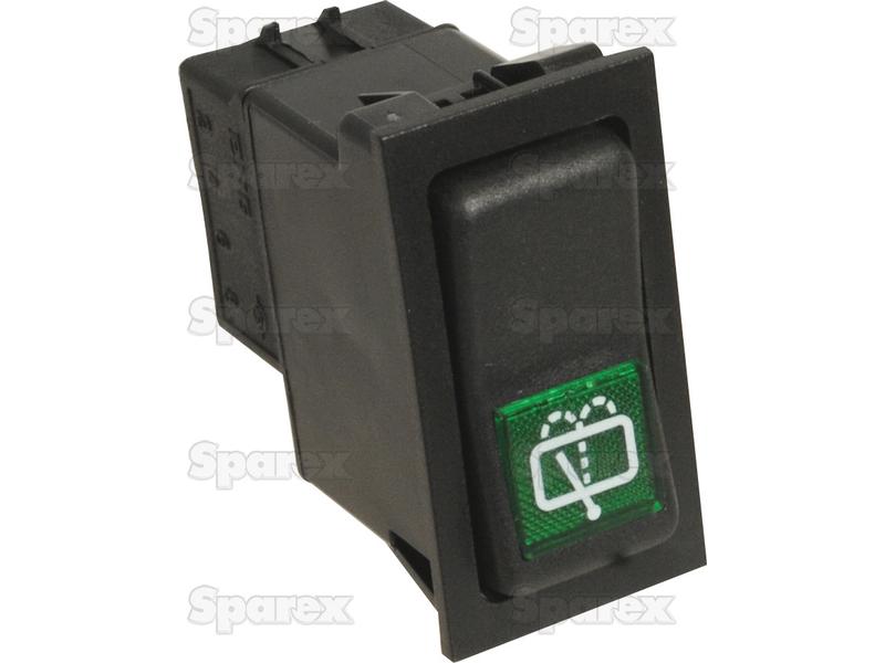 Rocker Switch Wiper Washer, 3 Position (Off/1/(2))