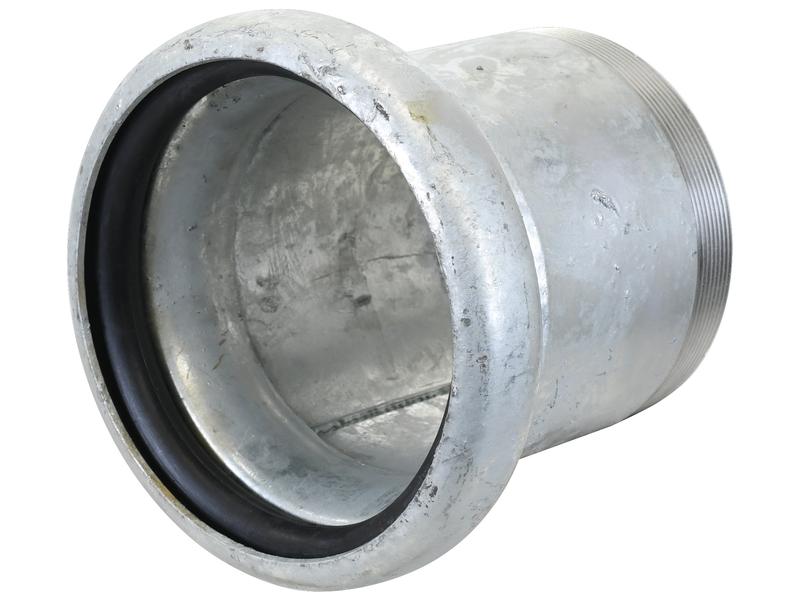 Coupling with Threaded End - Female 5\'\' (133mm) x 5\'\'  (Galvanised)