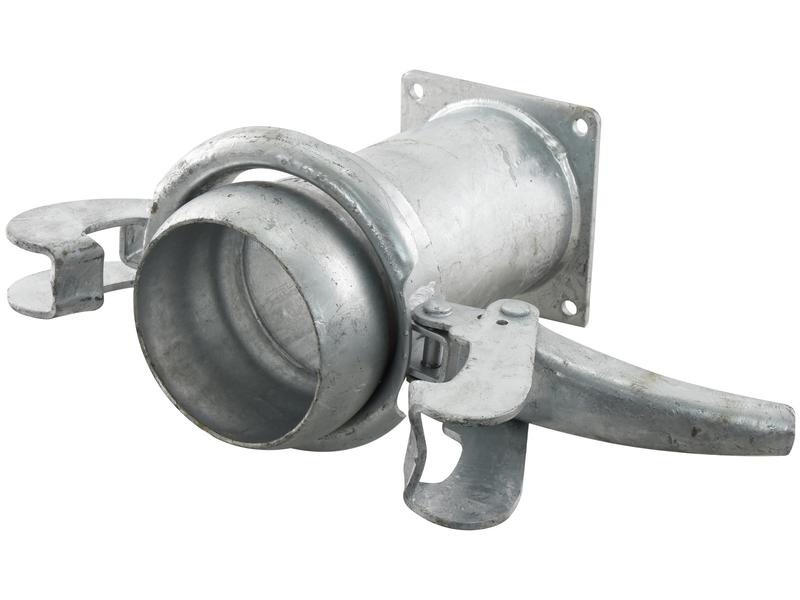 Coupling with square Flange Long - Male 6\'\' (159mm) x 6\'\' (150mm) (Galvanised)