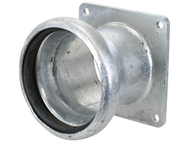Coupling with Square Flange - Female 5\'\' (133mm) x (125mm) (Galvanised)