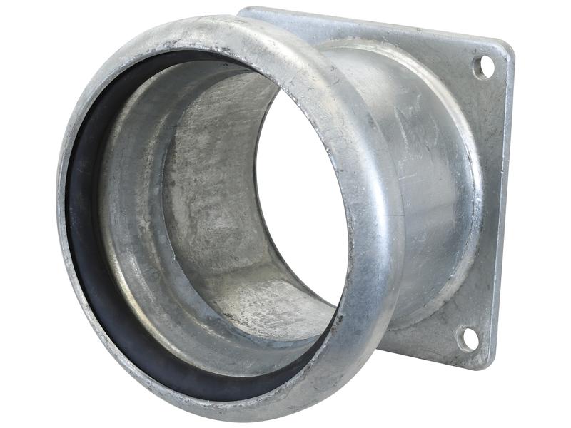 Coupling with Square Flange - Female 6\'\' (159mm) x (150mm) (Galvanised)