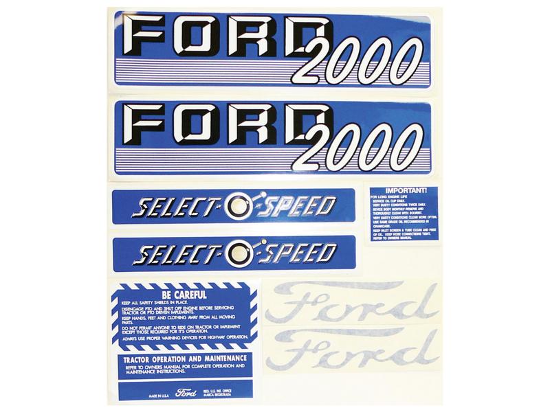 Decal Set - Ford / New Holland 2000 SELECT-O-SPEED
