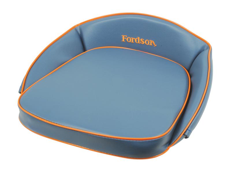 Seat Cushion - Blue with Orange Trim