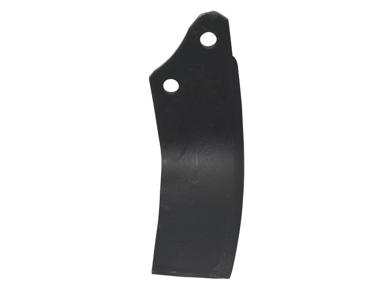 Rotavator Blade Curved LH 80x6mm Height: 192mm. Hole centres: 56mm. Hole Ø: 14.5mm. Replacement for Maschio