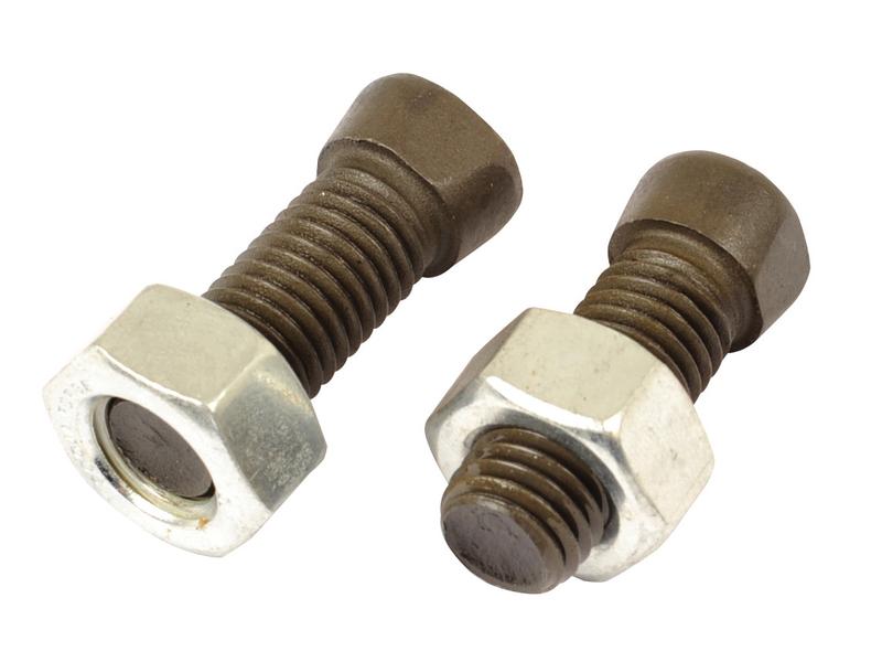 Conical Head Bolt 2 Flats With Nut (TC2M) - M12x38mm, Tensile strength 12.9