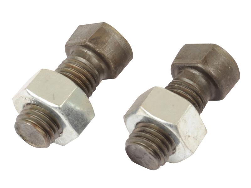 Conical Head Bolt 2 Flats With Nut (TC2M) - M12x35mm, Tensile strength 12.9